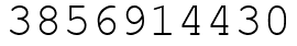 Число 3856914430.