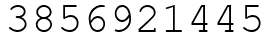 Число 3856921445.