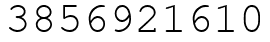 Число 3856921610.