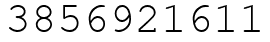 Число 3856921611.