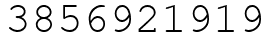 Число 3856921919.
