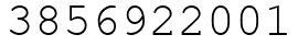 Число 3856922001.