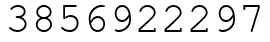 Число 3856922297.