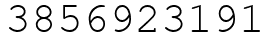 Число 3856923191.