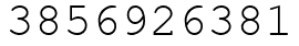 Число 3856926381.