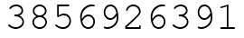 Число 3856926391.