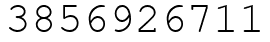 Число 3856926711.
