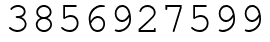 Число 3856927599.