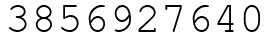 Число 3856927640.