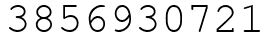 Число 3856930721.