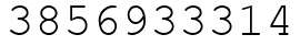Число 3856933314.
