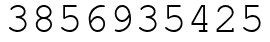 Число 3856935425.