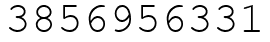 Число 3856956331.