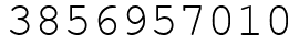 Число 3856957010.