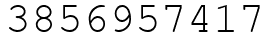 Число 3856957417.