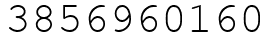 Число 3856960160.