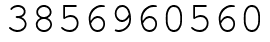 Число 3856960560.