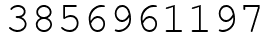 Число 3856961197.