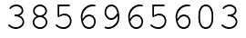 Число 3856965603.