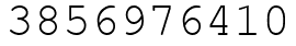 Число 3856976410.