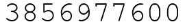 Число 3856977600.