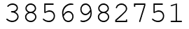 Число 3856982751.