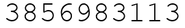 Число 3856983113.