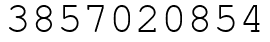 Число 3857020854.