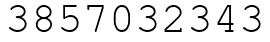 Число 3857032343.