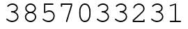 Число 3857033231.