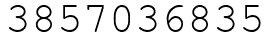 Число 3857036835.