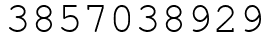 Число 3857038929.