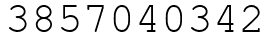 Число 3857040342.