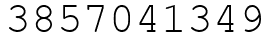 Число 3857041349.
