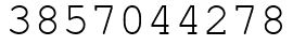 Число 3857044278.
