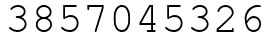 Число 3857045326.