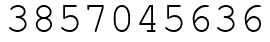 Число 3857045636.