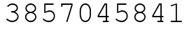 Число 3857045841.