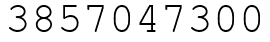 Число 3857047300.
