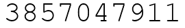 Число 3857047911.