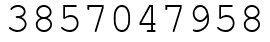 Число 3857047958.