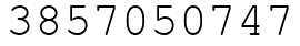 Число 3857050747.