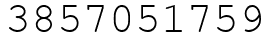 Число 3857051759.
