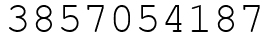 Число 3857054187.