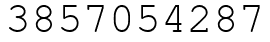 Число 3857054287.
