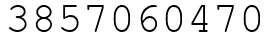 Число 3857060470.