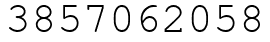 Число 3857062058.