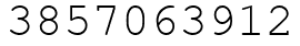 Число 3857063912.