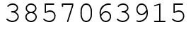 Число 3857063915.