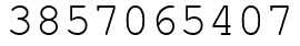 Число 3857065407.
